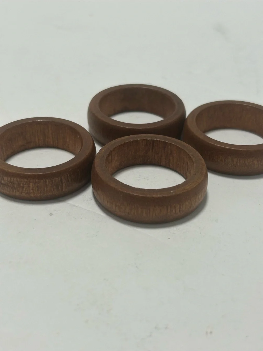 Wooden Ring Napkin Holders - Brown (Set of 4)
